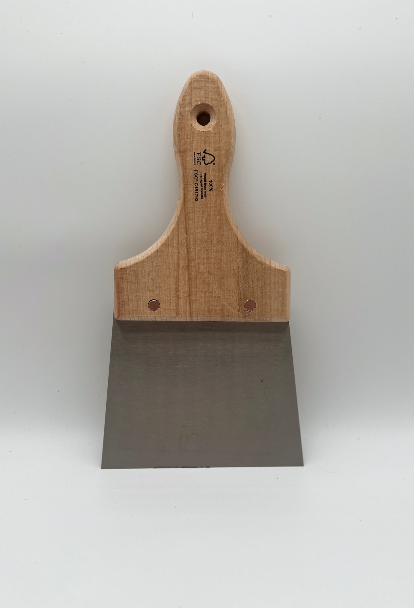 FSC Spachtel 14 cm mit Holzgriff, Edelstahl