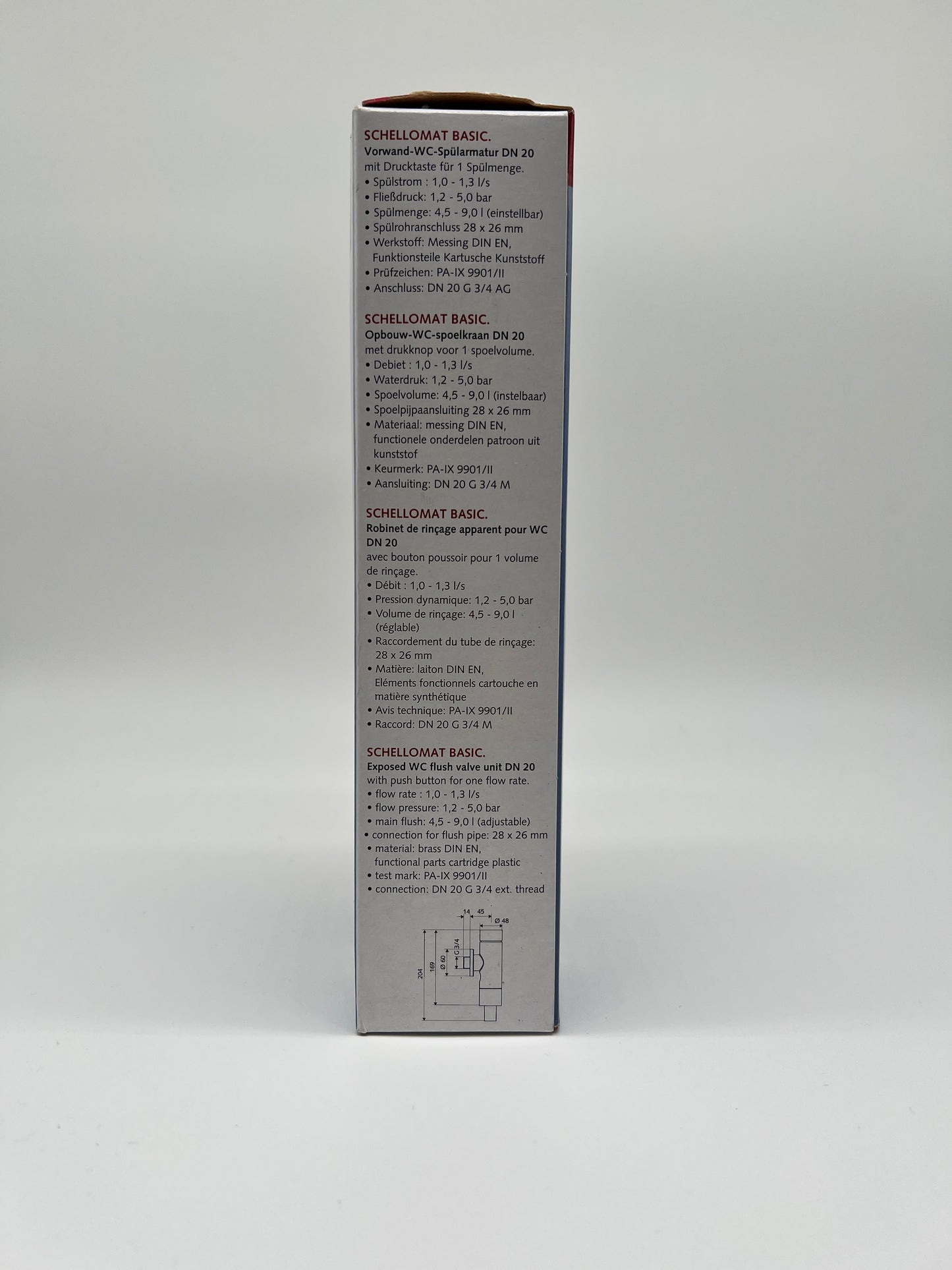 SCHELL Druckspüler Schellomat Basic DN20 3/4 AG