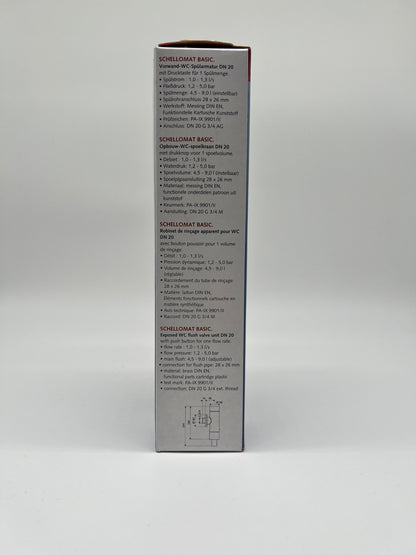 SCHELL Druckspüler Schellomat Basic DN20 3/4 AG