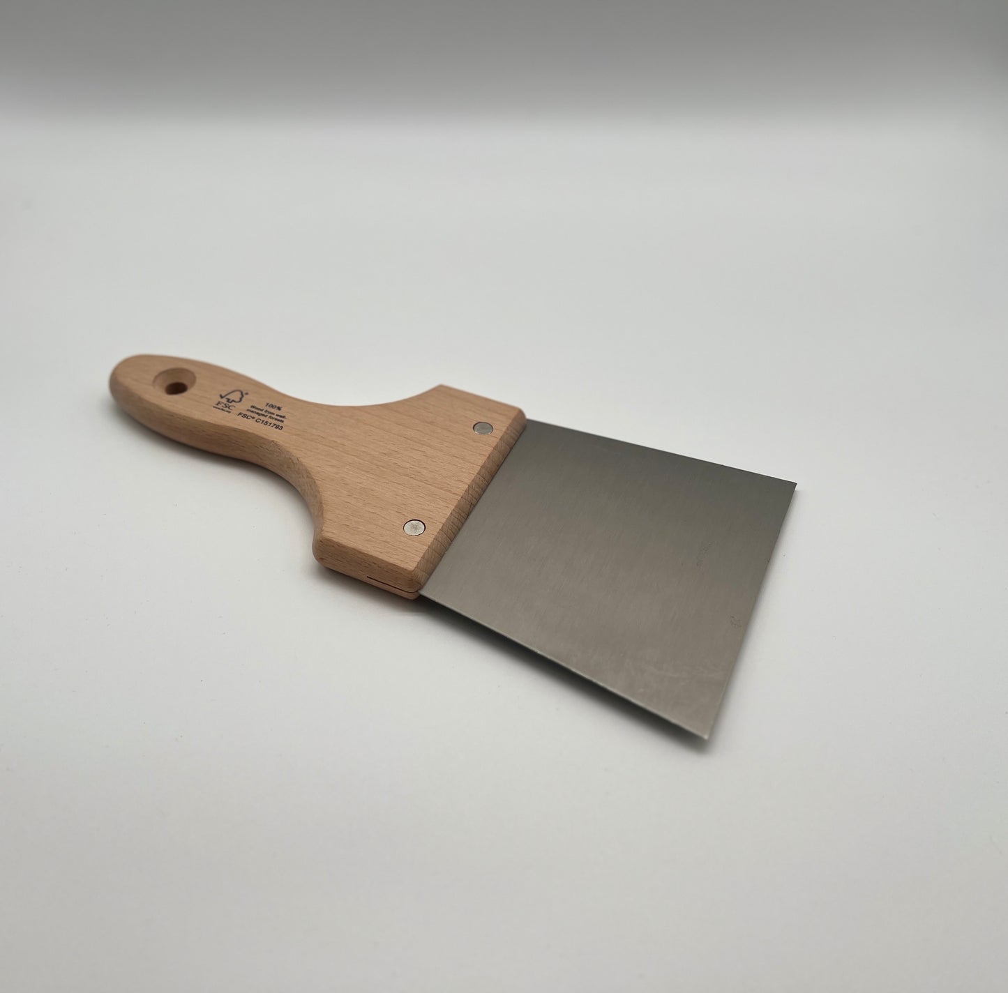 FSC Spachtel 12 cm mit Holzgriff, Edelstahl