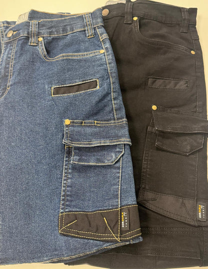 REIS Denim JEANS Arbeitshose Stretch Cordura